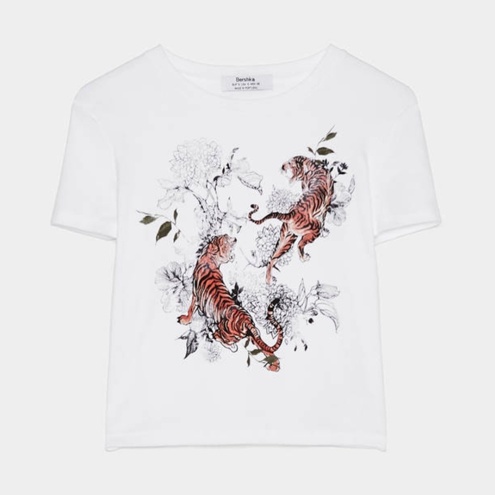 Bershka Tiger print T-shirt
